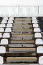 part of the football stands that shows the rows