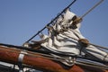 Part of foresail on a Schonner Royalty Free Stock Photo