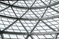 Part of giant geodesic dome construction. Royalty Free Stock Photo