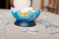 Part of the globe collected from puzzle Royalty Free Stock Photo