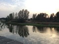 Part of Grand Canal of Sui and Tang Dynasties at Dusk