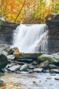 Part of the Great Falls of the Tinkers Creek in autumn.Viaduct Park Royalty Free Stock Photo