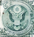 Part of the Great Seal of United States' Dollar. Royalty Free Stock Photo