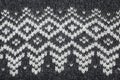 Part of Grey Knitted Sweater With White Jacquard Ornamnet