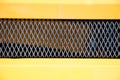 Part of the grille of the car