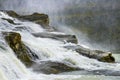 Part Gullfoss Waterfall Golden Circle Iceland