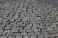 part of the highway made of concrete slabs and tiles