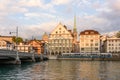 Part of historic town Curych, Swiss Royalty Free Stock Photo