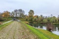 Part of Historical Dutch defense line, Nieuwe Hollandse Waterlinie, Royalty Free Stock Photo