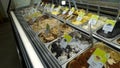 Part of an ice cream counter of an Italian ice cream shop