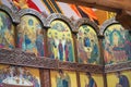 Part of the iconostasis with icons in the Orthodox Church Royalty Free Stock Photo