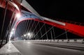 Industrial modern bridge in the night