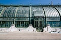 Part of large greenhouse palmenhaus located in schonbrunn palace garden in vienna