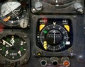 Part of late analogue instrument panel on a military aircraft. Royalty Free Stock Photo