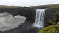 Part of the Laugavegur trek, small waterfall, one in the thousandss Royalty Free Stock Photo