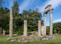 Part of Leptis Magna ruins, Virginia Water in Surrey, England. Royalty Free Stock Photo