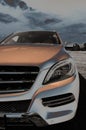 Part of Mercedes ML, new SUV, headlights, 2013