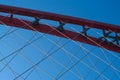 A part of mesh arch of Bugrinsky bridge Royalty Free Stock Photo