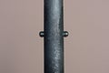 Part of metal shabby gray black tube