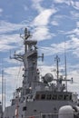 A part of military navy ship. Royalty Free Stock Photo