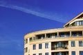 A part of modern building against blue sky Royalty Free Stock Photo