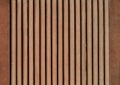 Part of modern interior with brown horizontal pattern texture of wooden shutters, casements or blinds background Royalty Free Stock Photo