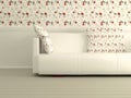 Part of the modern interior with white sofa Royalty Free Stock Photo
