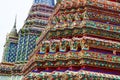 Part of multicolored Buddhist temple Royalty Free Stock Photo