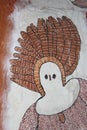 Native Aboriginal woman wall painting, Perth, Australia Royalty Free Stock Photo