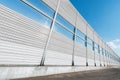 New highway with noise protection fence along Royalty Free Stock Photo