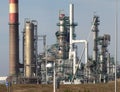 Part of an oil refinery and powerplant Royalty Free Stock Photo