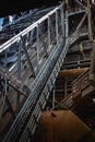 Part of old blast furnace equipment of the metallurgical plant Royalty Free Stock Photo