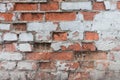 Part of the old bricking from a red brick Royalty Free Stock Photo