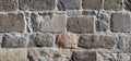Part of old castle stone wall texture background Royalty Free Stock Photo