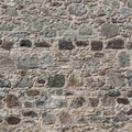 Part of old castle stone wall texture background Royalty Free Stock Photo