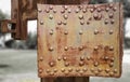 Part of the old metal structure, covered with rust Royalty Free Stock Photo