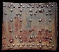 Part of the old metal structure, covered with rust Royalty Free Stock Photo