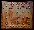 Part of the old metal structure, covered with rust Royalty Free Stock Photo