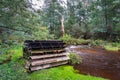 Part of the old waterwheel believed to be used for power generation back in 1925 in Noojee, Victoria, Australia Royalty Free Stock Photo