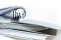 Part of an open ring binder with many documents on a stack of more file folders, business and office concept fading to a white Royalty Free Stock Photo