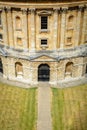 Part of Oxford University with entrance. Vertical view shot from Royalty Free Stock Photo