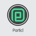 PART - Particl. The Icon of Virtual Momey or Market Emblem.