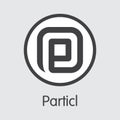 PART - Particl. The Trade Logo of Money or Market Emblem. Royalty Free Stock Photo