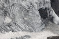 Part of the Pasterze glacier in the Alps in Austria. Royalty Free Stock Photo