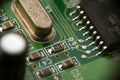 Part of PCB printed-circuit board Royalty Free Stock Photo