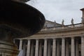 Part pf the fountain at the Saint Peter Square, aka piazza San Pietro and the Collonade