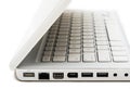 Part with ports of white laptop