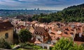 Part of Prague`s Old Town with the newer city in the background