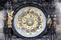 Part of Prague zodiacal clock Royalty Free Stock Photo