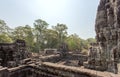 A part of Prasat Bayon, Angkor Thom, Siem Reap, Cambodia. Royalty Free Stock Photo